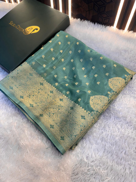 Pure Viscose Crape Silk Saree with Banarasi Zari Richpallu