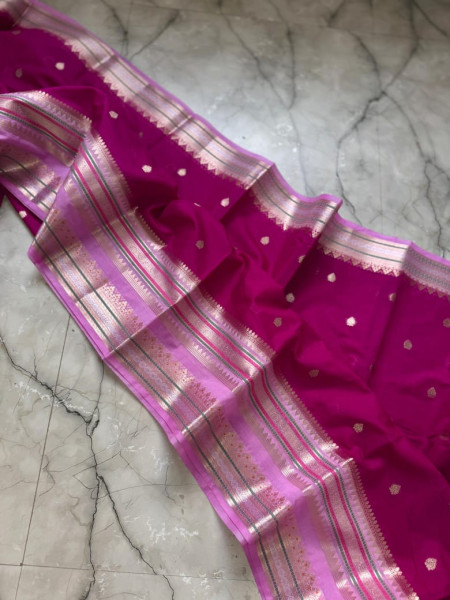 Warm Silk Banarasi Saree with Meenakari Zari Border