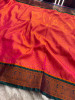 Banarasi Satin Silk Tanchoi Dual Tone Copper Zari Saree