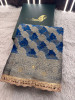 Organza Silk Swarovski Crystal Work Saree With Designer Lace