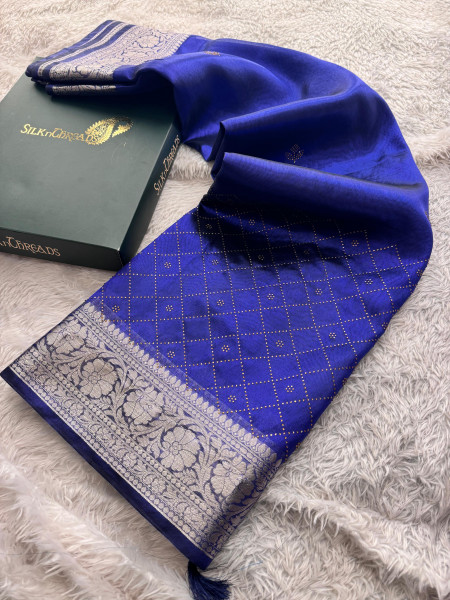 Premium Tissue Silk Saree With Swarovski Crystal Work