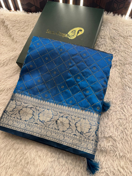 Premium Tissue Silk Saree With Swarovski Crystal Work