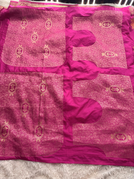 Premium Banarasi Viscose Silk Saree with Designer Pallu and Copper Zari Meena