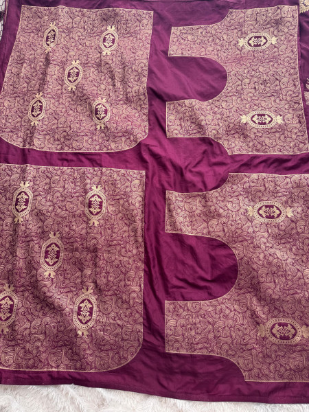 Premium Banarasi Viscose Silk Saree with Designer Pallu and Copper Zari Meena