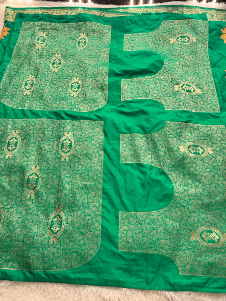 Premium Banarasi Viscose Silk Saree with Designer Pallu and Copper Zari Meena