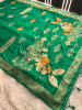 Premium Banarasi Viscose Silk Saree with Designer Pallu and Copper Zari Meena