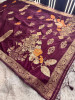 Premium Banarasi Viscose Silk Saree with Designer Pallu and Copper Zari Meena