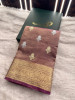 Banarasi Tissue Silk Zari Embroidery Work Saree With Hand Crush