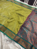 Banarasi Satin Silk Tanchoi Dual Tone Copper Zari Saree