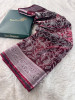 Banarasi Satin Silk Chikankari Embroidery Saree