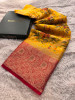 Organza Silk Swarovski Crystal Work Saree with Floral Print