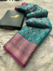 Banarasi Silk Zari Jaal Meenakari Weaving Saree