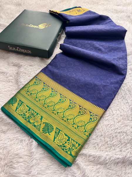 Banarasi Soft Silk Ethnic Motifs Weaving Design with Zari Border