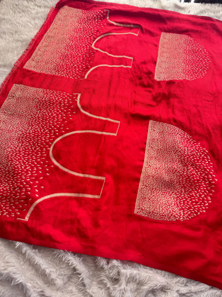 Pure Russian Viscose Silk Designer Meena Work Saree