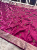 Never Seen Before Tissue Zardozi Handwork Saree
