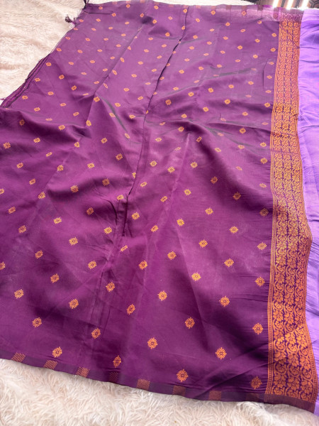 Banarasi Soft Silk Copper Zari Ethnic Motif Saree