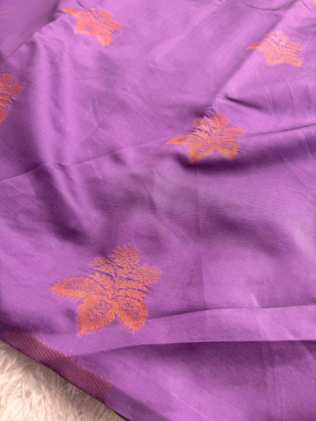 Banarasi Soft Silk Copper Zari Ethnic Motif Saree