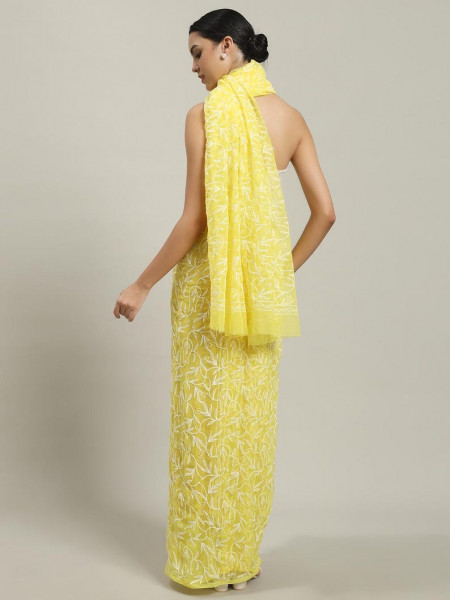 Never Seen Before Chiffon Chikankari Saree