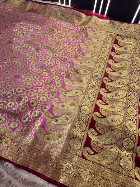 Banarasi Satin Silk Stone Work Saree With Heavy Zari Richpallu