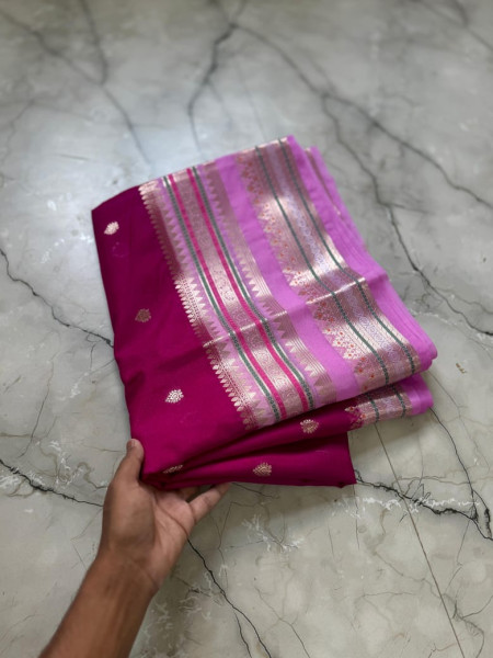 Warm Silk Banarasi Saree with Meenakari Zari Border