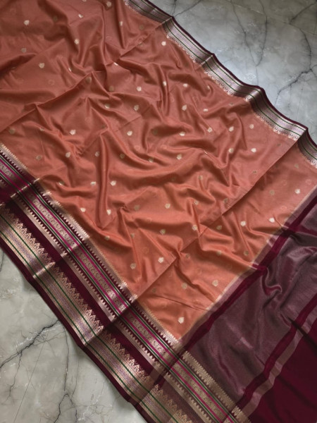 Warm Silk Banarasi Saree with Meenakari Zari Border