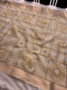 Never Seen Before Banarasi Tissue Resham Embroidery Work Saree With Banarasi Zari Border