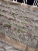 Never Seen Before Lavender Banarasi Tissue Resham Embroidery Work Saree With Banarasi Zari Border