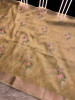 Never Seen Before Banarasi Tissue Resham Embroidery Work Saree With Banarasi Zari Border