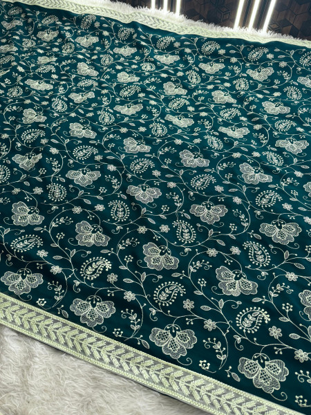 Never Seen Before Chiffon Chikankari Saree