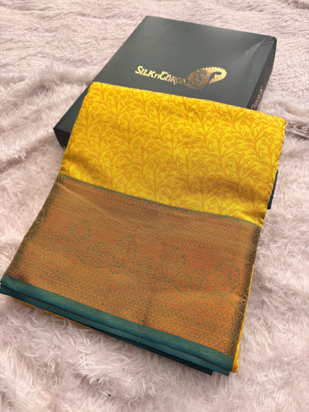 Copper Zari Woven Silk Saree