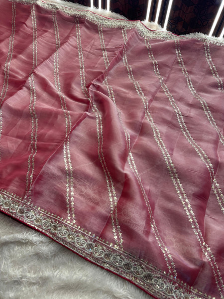 Jimmy Choo Saree Sequence Embroidery Work