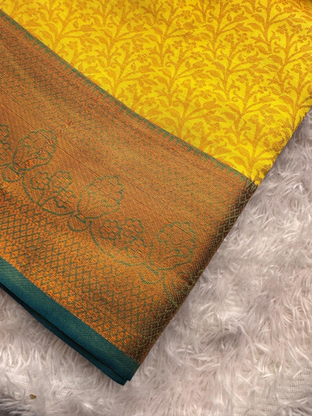 Copper Zari Woven Silk Saree