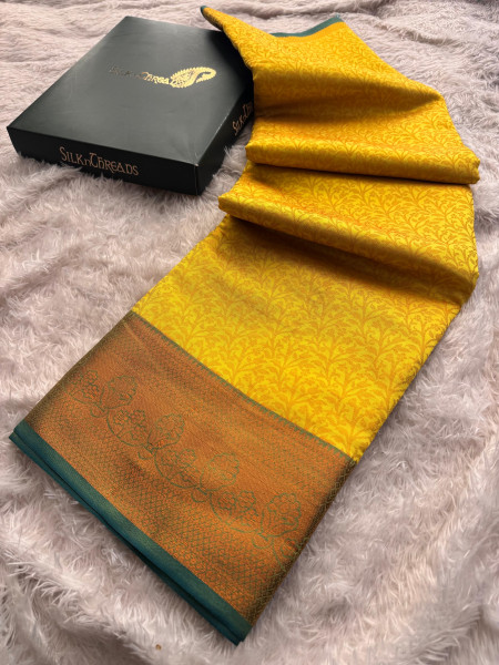 Copper Zari Woven Silk Saree