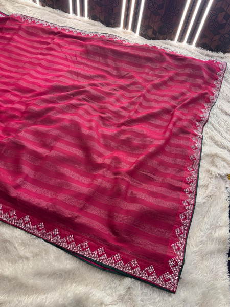 Designer Saree With Swarovski Crystal Work