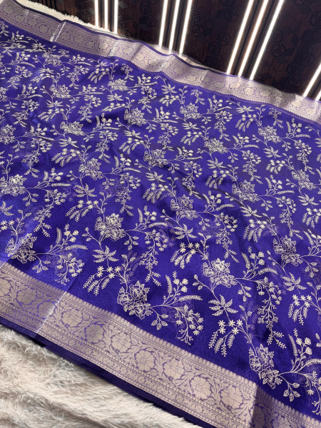 Never Seen Before Premium Tissue Chikankari Saree
