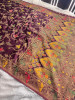 Mashru Katan Silk Saree with Floral Zari Borders and Meenakari