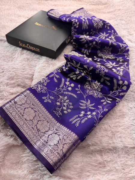 Never Seen Before Premium Tissue Chikankari Saree
