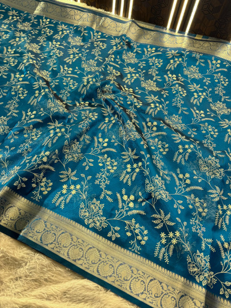 Never Seen Before Premium Tissue Chikankari Saree
