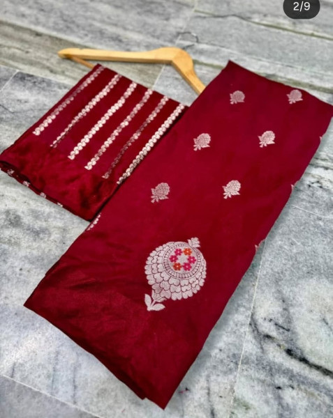 Warm Silk Banarasi Saree with Meenakari Zari Border