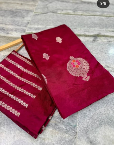 Warm Silk Banarasi Saree with Meenakari Zari Border