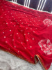 Chiffon Silk Hand Bandhani Dye Saree With Designer Lace