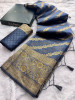 Banarasi Silk Swarovski Crystal Work Saree With Tassels