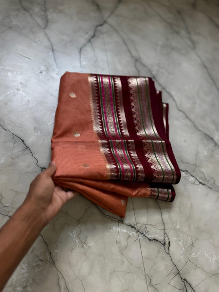 Warm Silk Banarasi Saree with Meenakari Zari Border