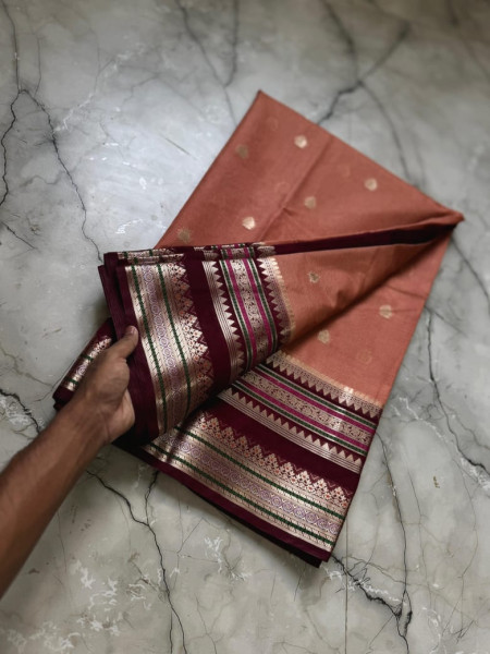 Warm Silk Banarasi Saree with Meenakari Zari Border