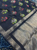 Semi Georgette Silk Saree with Tilfi Boota Design
