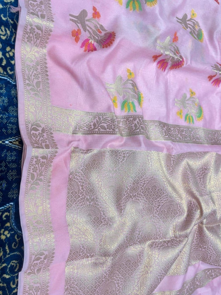 Semi Georgette Silk Saree with Tilfi Boota Design