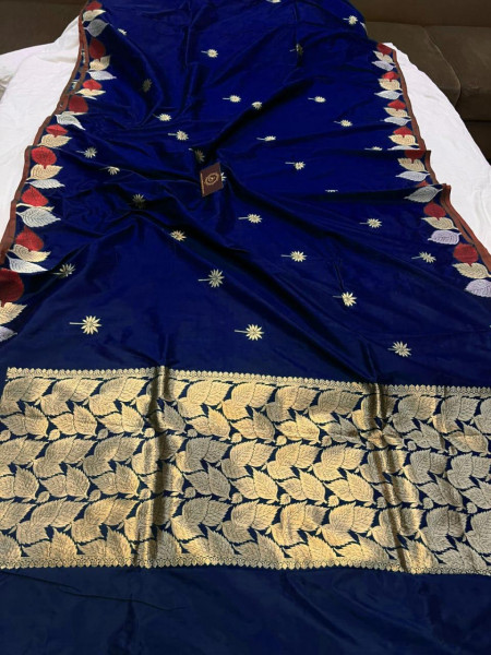 Banarasi Semi Katan Silk Saree with Tilfi Meena Border