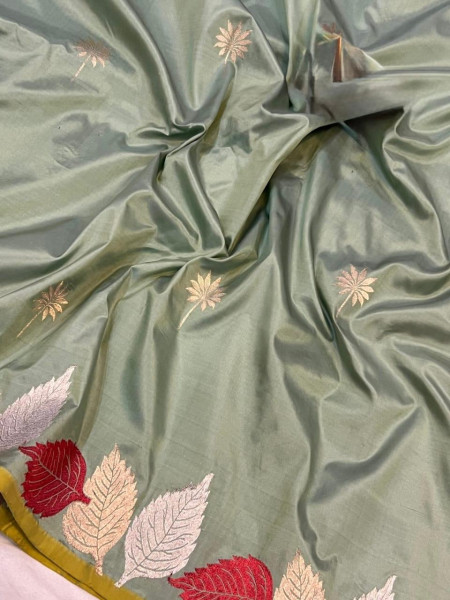 Banarasi Semi Katan Silk Saree with Tilfi Meena Border