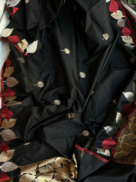Banarasi Semi Katan Silk Saree with Tilfi Meena Border