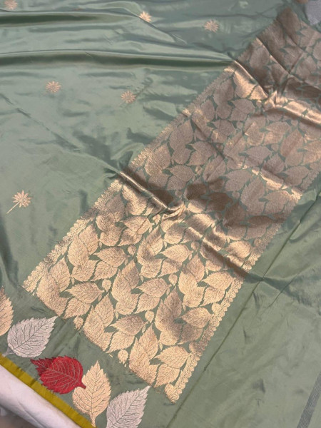 Banarasi Semi Katan Silk Saree with Tilfi Meena Border